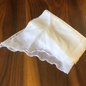 White chiffon scarf/shawl.